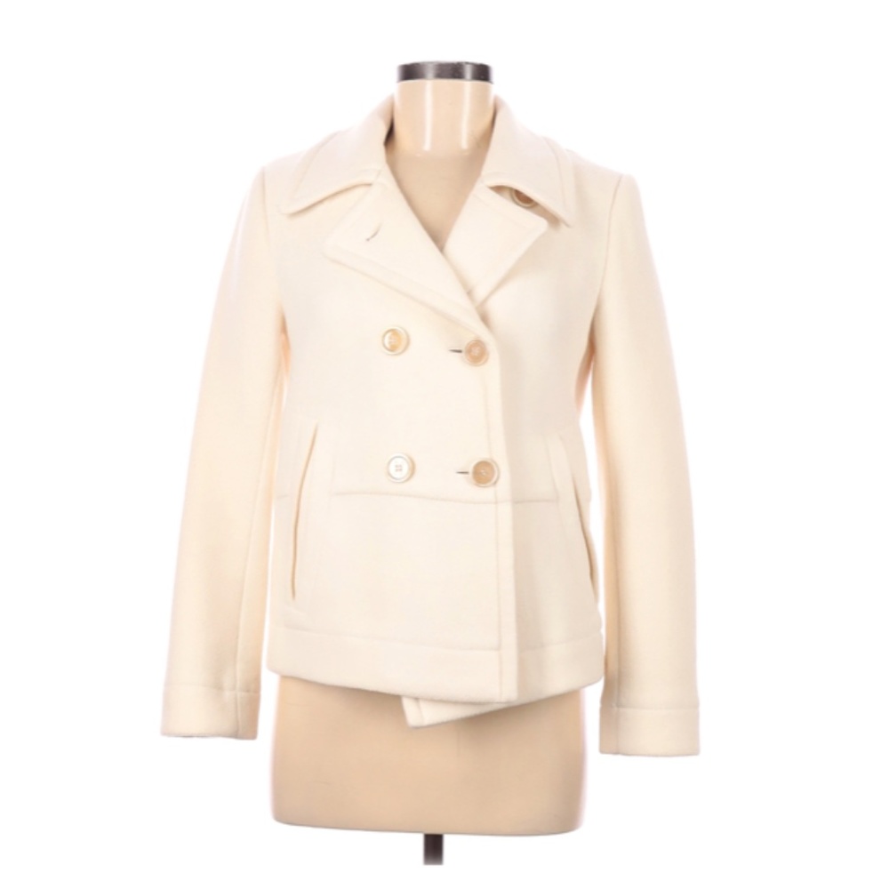 Chloe | Double Breasted Wool Pea Coat Sz Sm